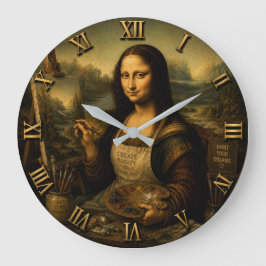 Relógio Grande Mona Lisa Painter 