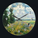 Relógio Grande Monet - Poppy Field, Argenteuil, Large Clock<br><div class="desc">Poppy Field,  Argenteuil. Famosa pintura de Claude Monet.</div>