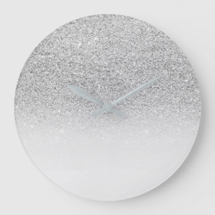 Relógio Grande Monocromático mínimo de prata cinzento de Sparkl