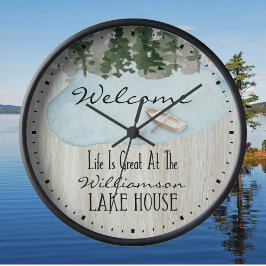 Relógio Grande Monograma da Família Lake House