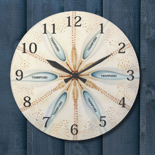 Relógio Grande Monograma moderno de Design de esportes de basebal