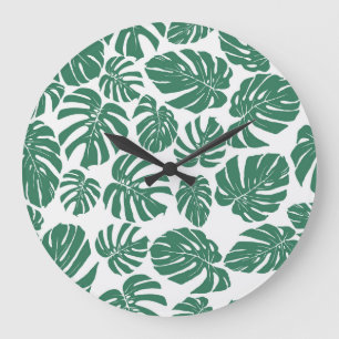 Relógio Grande Monstera deixa um padrão decorativo sem soldadura.
