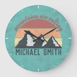 Relógio Grande Montes de pastos de safra chamam monograma