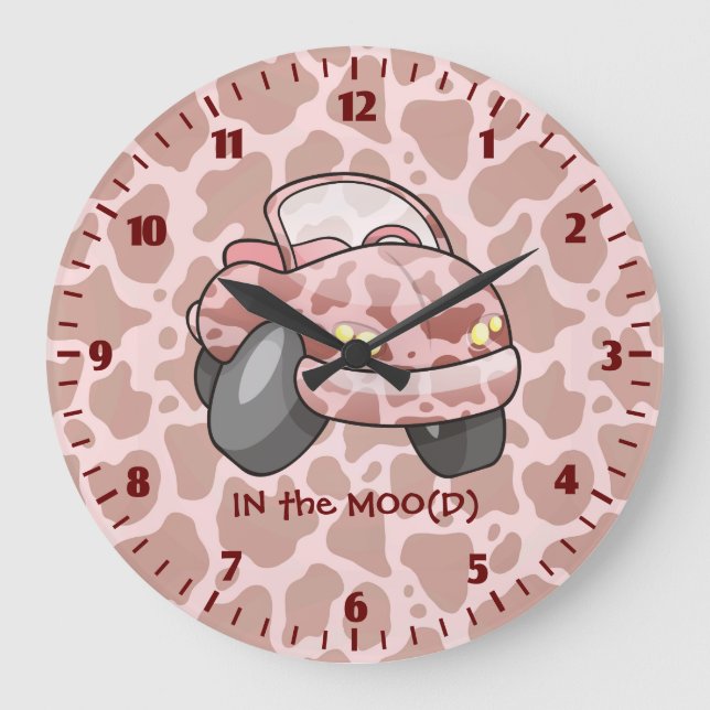 Relógio Grande Moo Car Large Clock (Frente)