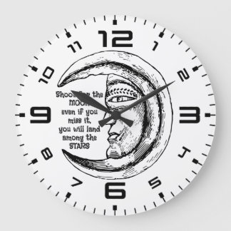 Relógio Grande Moonlit Inspiration Wall Clock