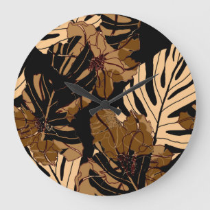 Relógio Grande Morango Colorido: Ervilhas Cor-de-Água Rosa