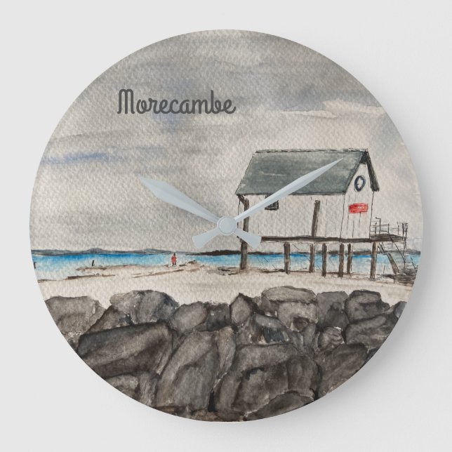 Relógio Grande Morecambe Beach Hut Lancashire resort (Frente)