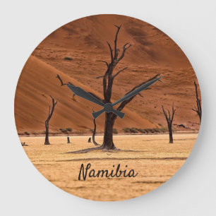 Relógio Grande Morto Vlei Namibia, foto da paisagem com texto
