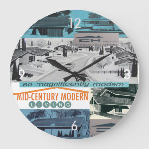 Relógio Grande Mosaico 60s moderno Retro-licious!