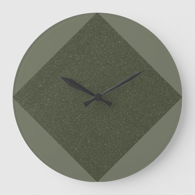 Relógio Grande Moss Green Diamond Wall Clock (Frente)