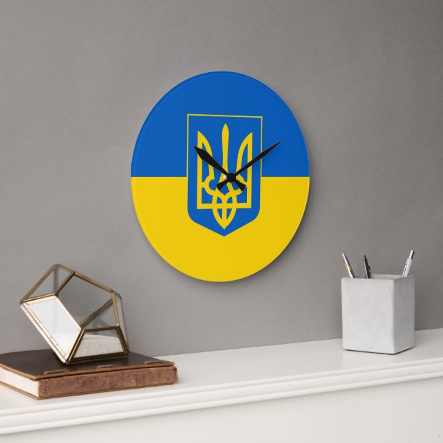 Relógio Grande Mostre suas cores - Ucrânia (Escritório)