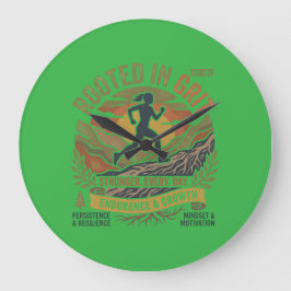 Relógio Grande Motivação para Corrida de Trilha Gráfico Retro.