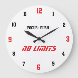 Relógio Grande Motivational Fitness Wall Clock