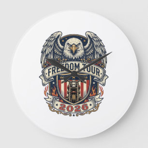 Relógio Grande Moto Vintage Eagle Tour Liberdade 2026