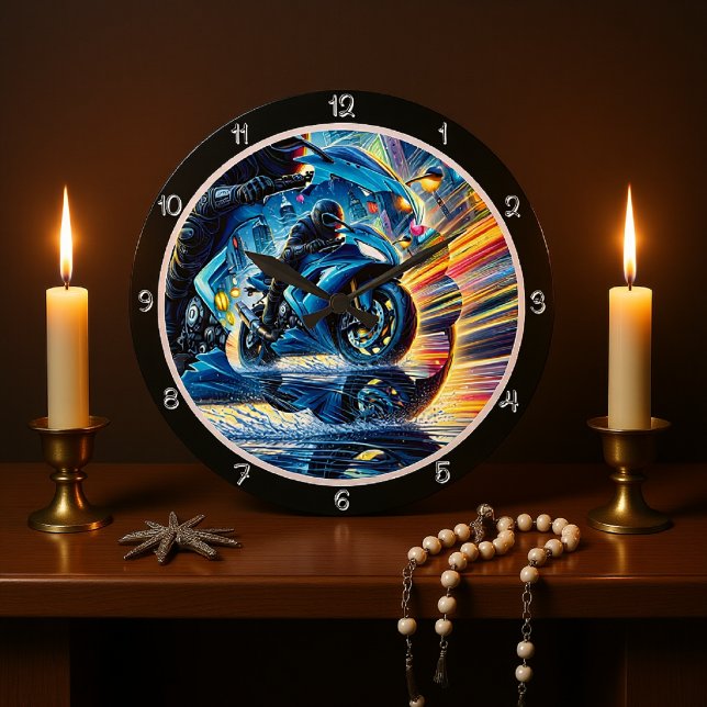 Relógio Grande Motocicleta em movimento (Criador carregado)