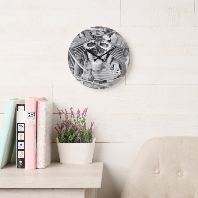 Relógio Grande Motorcycle Wall Clock (Sala de leitura)