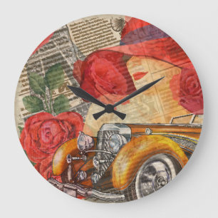 Relógio Grande Mulher Parisiense: Retro Torre Eiffel.