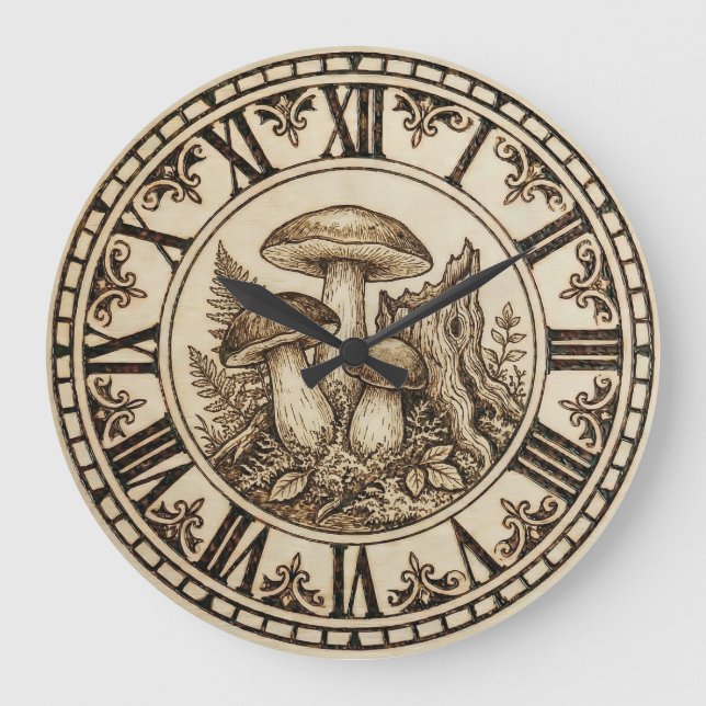 Relógio Grande Mushrooms - Wall Clock (Frente)