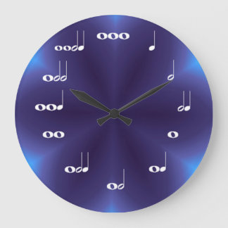 Relógio Grande Musical Notes Clock Roxo blend