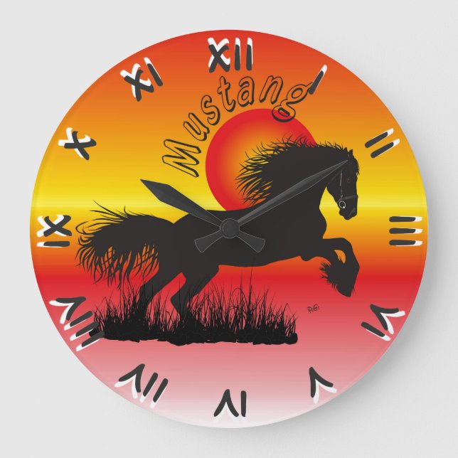Relógio Grande Mustang für Pferdeliebhaber Uhr (Frente)