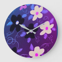 Na moda Clock com púrpura