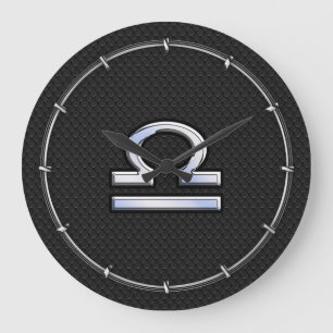 Relógio Grande Na moda Libra - Símbolo Zodiac - Decoração da Pele