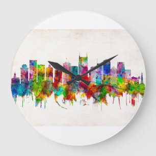 Relógio Grande Nashville Tennessee Skyline