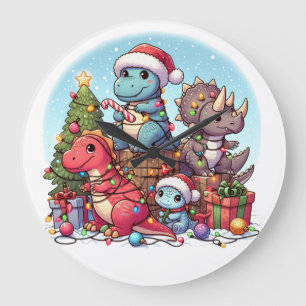 Relógio Grande Natal dos dinossauros ,