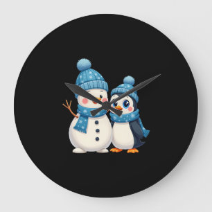 Relógio Grande Natal Feliz Natal Para Presente Pinguim Boneco de
