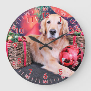 Relógio Grande Natal - golden retriever - céu