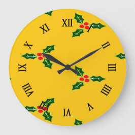 Relógio Grande Natal sagrado em laranja