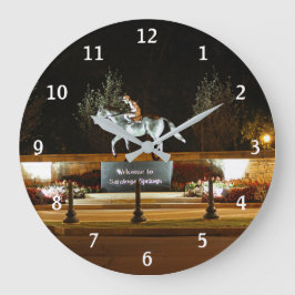 Relógio Grande Native Dancer Statue Saratoga Wall Clock