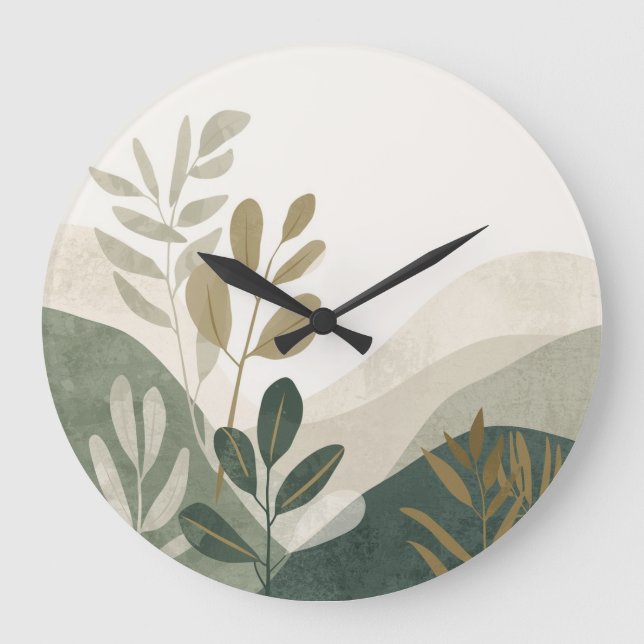 Relógio Grande Nature Inspired Wall Clock  (Frente)