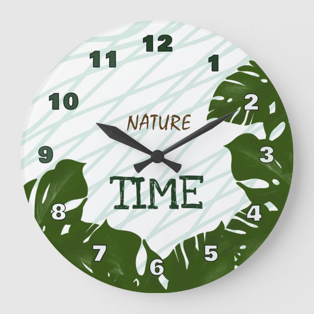 Relógio Grande Nature Time Tropical Green (Frente)