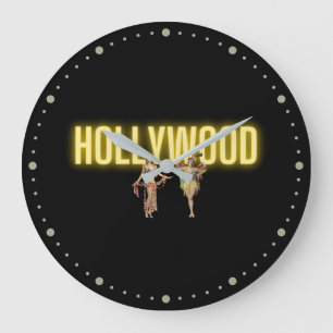Relógio Grande Neon Hollywood & Vintage Beauties