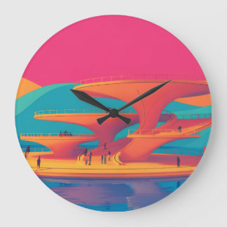 Relógio Grande neon lagoon sunset neon futurist park floating pla