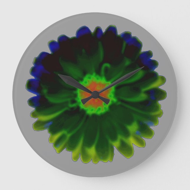 Relógio Grande Neon Marigold Wall Clock (Frente)