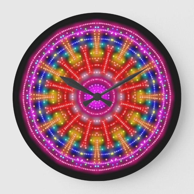 Relógio Grande Neon Medallion (Frente)
