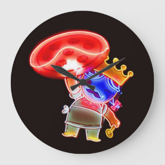 Relógio Grande Neon Pizza Pie Clock