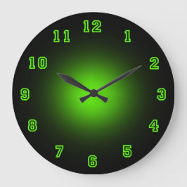 Relógio Grande Neon Verde de 10,75"