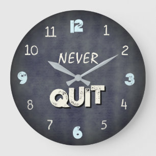Relógio Grande Never Quit Industrial Gym
