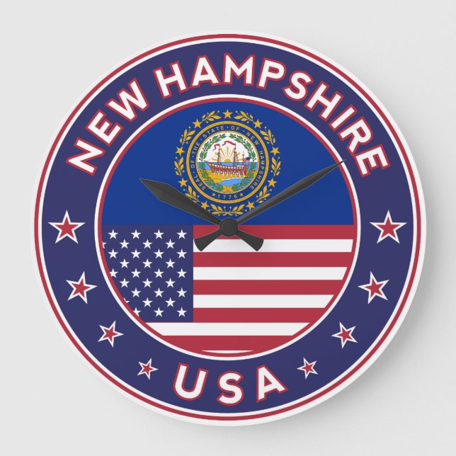 Relógio Grande New Hampshire, New Hampshire sticker, (Frente)
