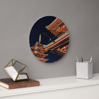 Relógio Grande Night of Kaminarimon in Tokyo Japan