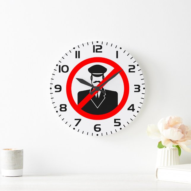 Relógio Grande No Chauffeur Allowed Symbol Funny Warning (Criador carregado)