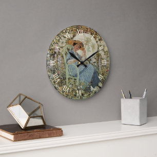 Relógio Grande No Jardim, Giverny por Frederick Frieseke