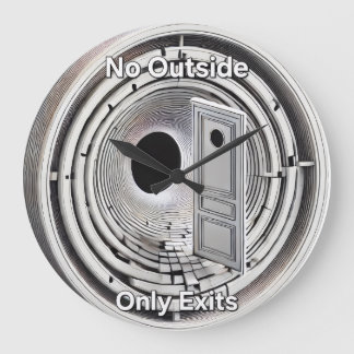 Relógio Grande No outside only exits Wall Clock