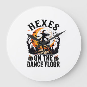 Relógio Grande Noite de Dança da Bruxa de Halloween