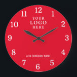 Relógio Grande Nome da empresa Logotipo comercial corporativo Ver<br><div class="desc">Os Wall Clocks com o logotipo da empresa fazem ofertas de promocional corporativo únicas. Personalize com seu nome e logotipo de empresa. Os relógios de logotipo também fazem presentes de excelente de apreciação para os funcionários.</div>