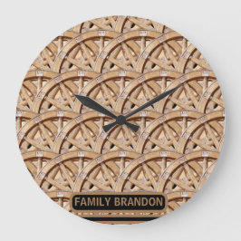 Relógio Grande Nome da Família Elegante de Velha Moda Rustic Farm