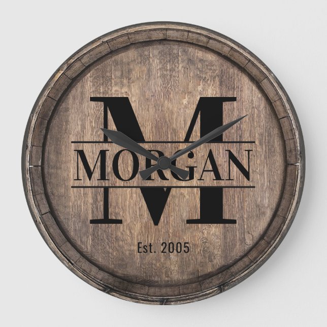 Relógio Grande Nome da Família Sindicato da Família Monograma Vin (Frente)